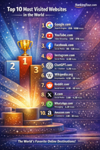 Top 10 Most Visited Websites in the World