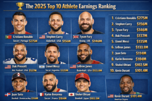 2025 Top 10 Athlete Earnings Ranking