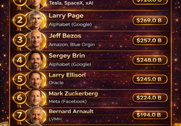 Top 10 Richest People in the World (January 2026)