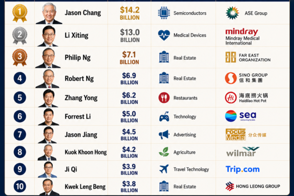 TOP 10 RICHEST PEOPLE IN SINGAPORE