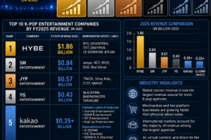 Top 10 K-Pop Entertainment Companies by Revenue (FY2025 Ranking)