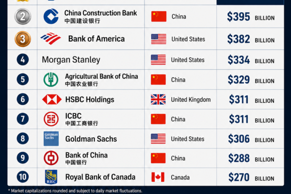 Top 10 Largest Banks in the World by Market Capitalization (2026)