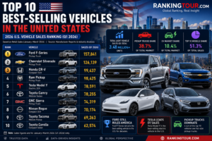 2026 U.S. Vehicle Sales Ranking (Q1 2026)