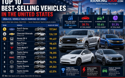 2026 U.S. Vehicle Sales Ranking (Q1 2026)