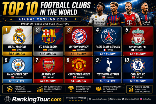 TOP 10 FOOTBALL CLUBS IN THE WORLD