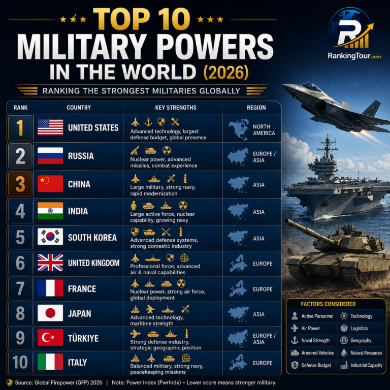 TOP 10 MILITARY POWERS IN THE WORLD