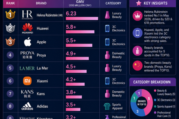 Top 10 Best-Selling Brands on Douyin China (May 2026)