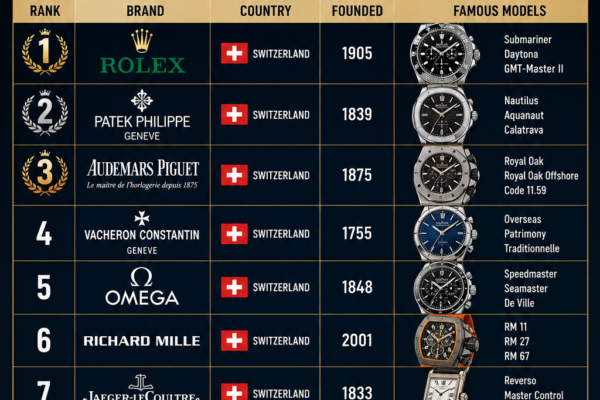 Top 10 Luxury Watch Brands in the World (2026)