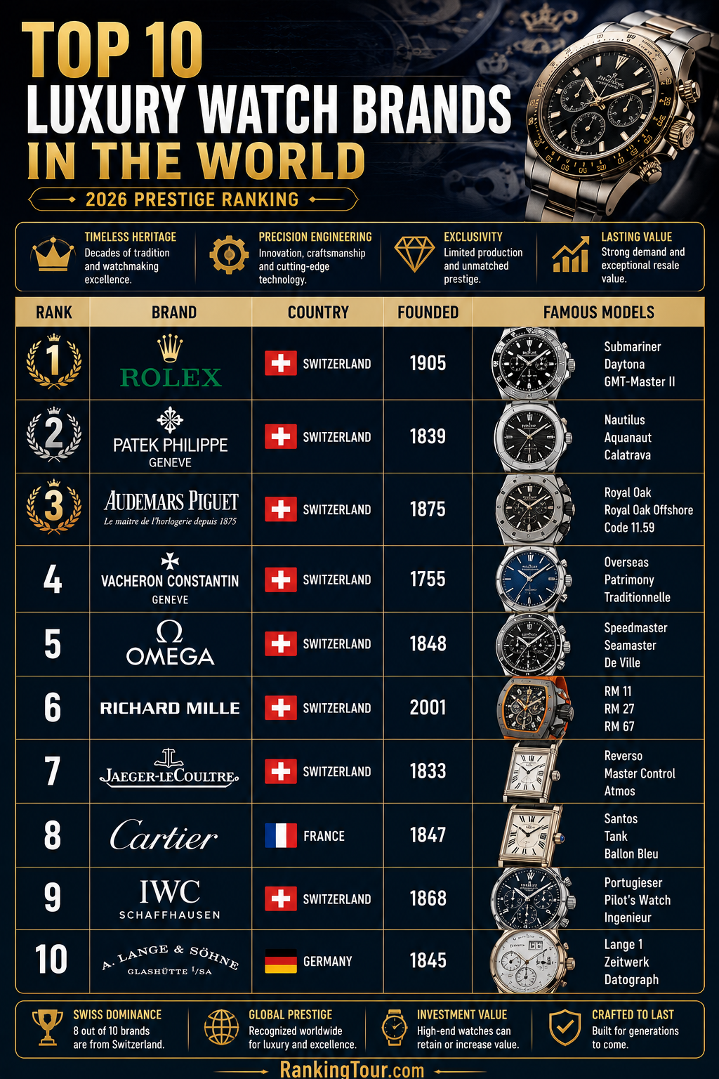 Top 10 Luxury Watch Brands in the World (2026)