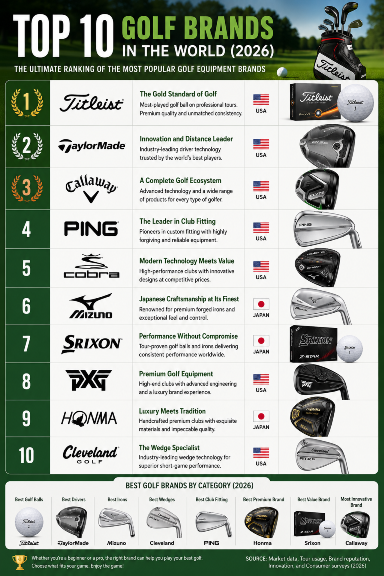 Top 10 Golf Brands in the World (2026)