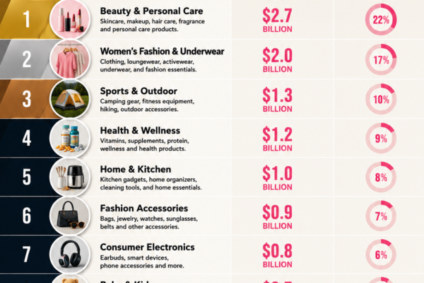 TOP 10 TIKTOK SHOP USA CATEGORIES BY SALES (2026)