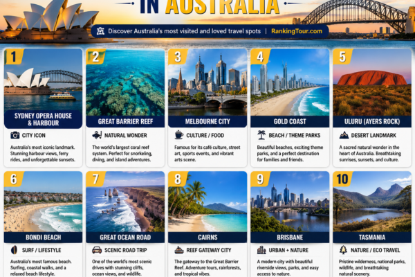 Top 10 Most Popular Travel Destinations in Australia (2026 Ranking)