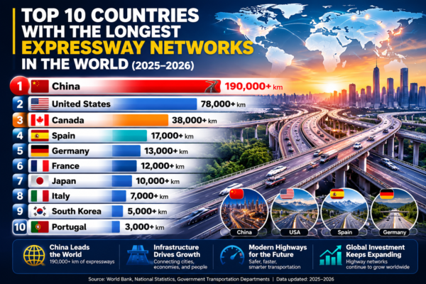 Top 10 Countries With the Longest Expressway Networks in the World 2026