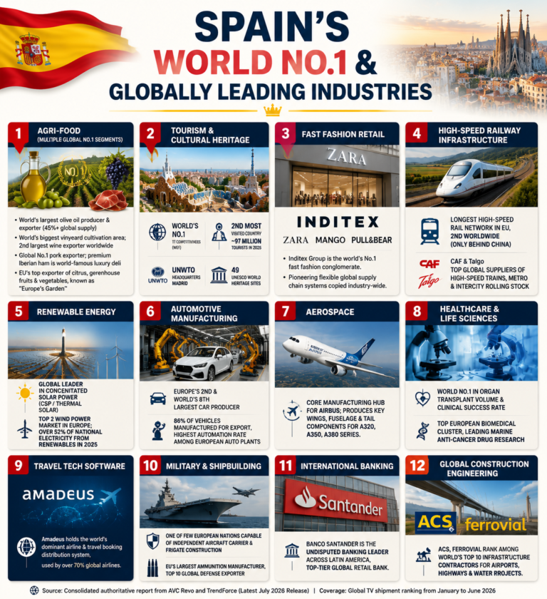 Spain’s World No.1 & Globally Leading Industries