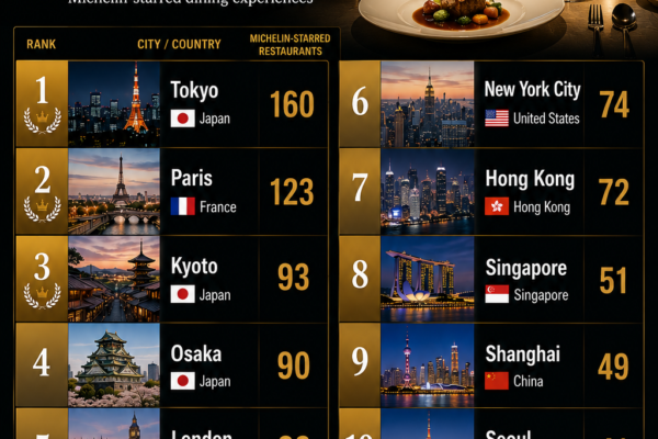 Top 10 Cities with the Most Michelin-Starred Restaurants (2026)