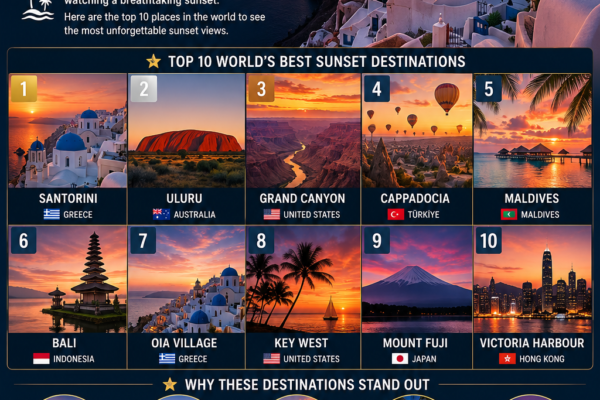 Top 10 Most Beautiful Sunset Destinations in the World (2026)