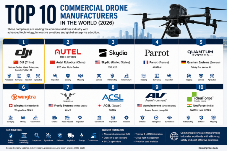 Top 10 commercial drone manufacturers 2026