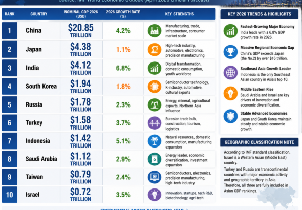 Top Asian economies in 2026