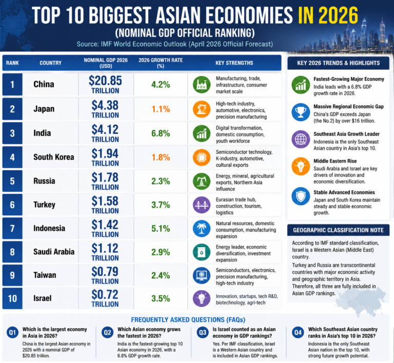 Top Asian economies in 2026