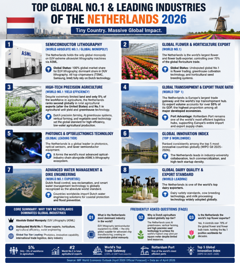 Top global industries of the Netherlands