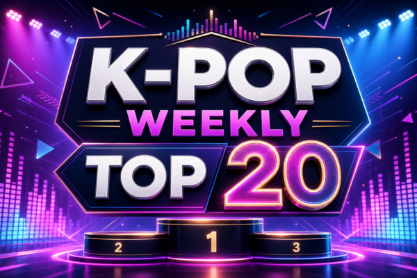 K-Pop Weekly Top 20 ranking graphic for July 11, 2026
