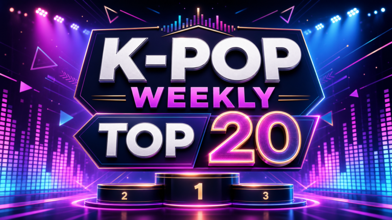 K-Pop Weekly Top 20 ranking graphic for July 11, 2026