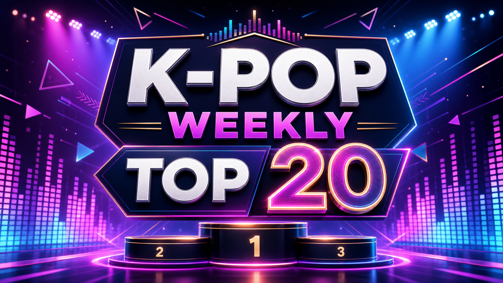 K-Pop Weekly Top 20 ranking graphic for July 11, 2026
