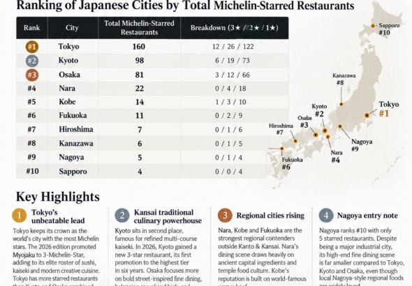 Japan’s Michelin Dining Capitals 2026